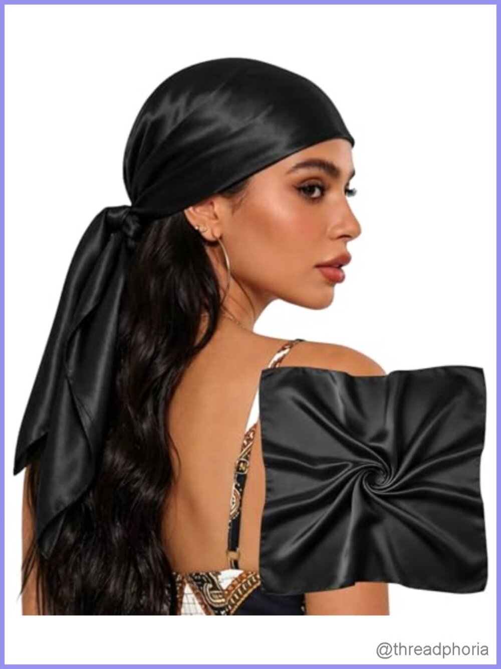 35 Silk Feel Square Hair Wrapping Scarf